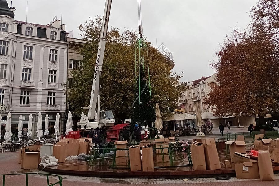 На 1 декември ще грейне 13 метрова елха в Пловдив