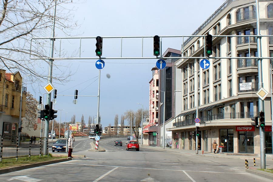 Кръстовище на бул. Руски в Пловдив