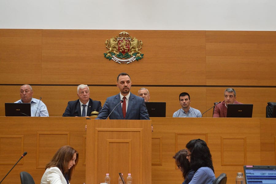 Министърът на икономиката и индустрият Богдан Богданов на сесия на Общинския съвет на Пловдив
