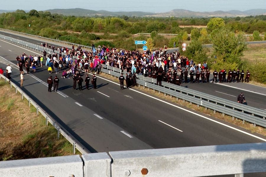 Протест на магистрала Тракия