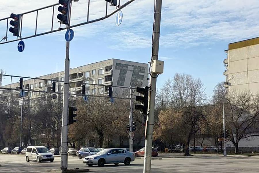 Светофар на булевард Дунав в Пловдив